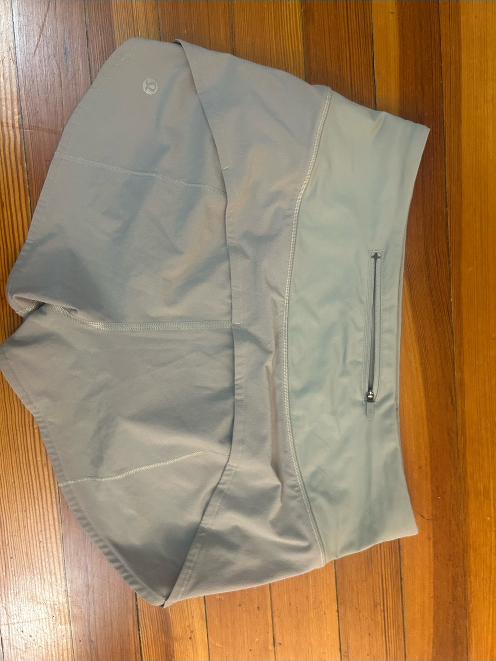 lululemon athletica Light Gray/beige  Women's Shorts with Back Zip